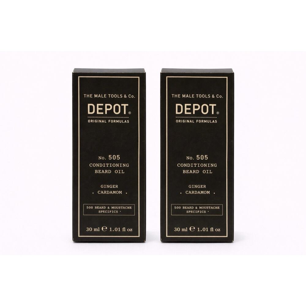 Depot No.505 Conditioning Beard Oil Ginger & Cardamom 1.01oz 30ml Lot of 2